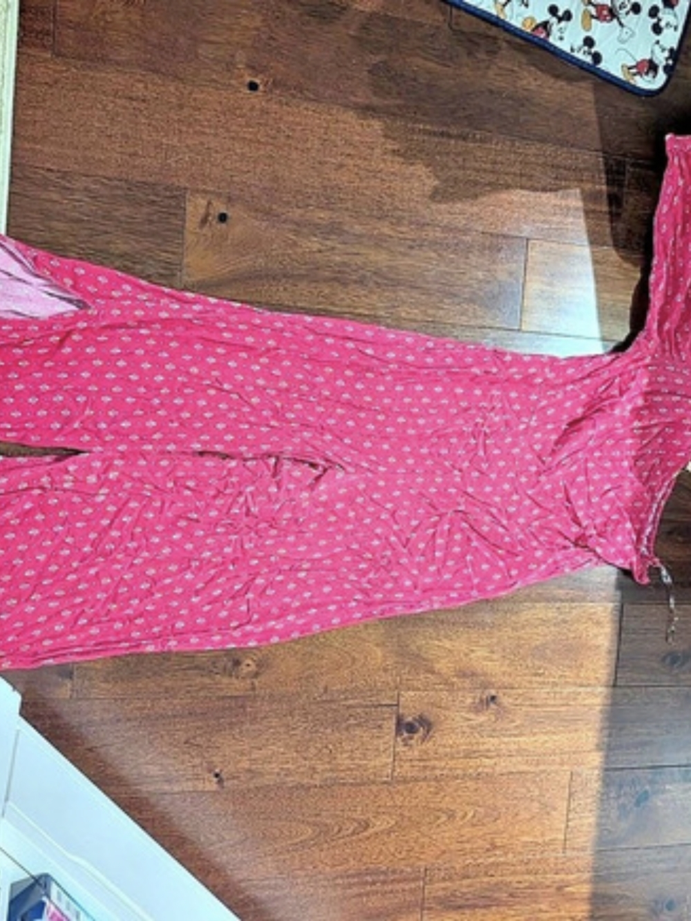 Off The Shoulder Floral Jumpsuit Pink